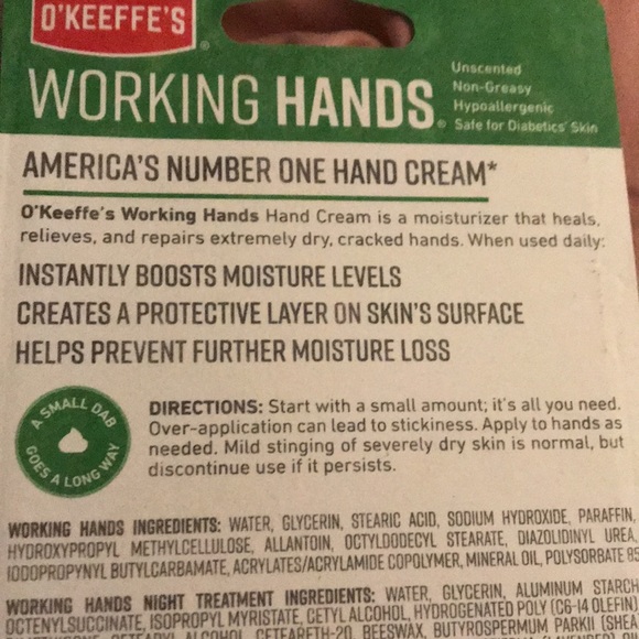 Set of 2 O’Keeffe’s Working Hands w Bonus night cream - Picture 4 of 5
